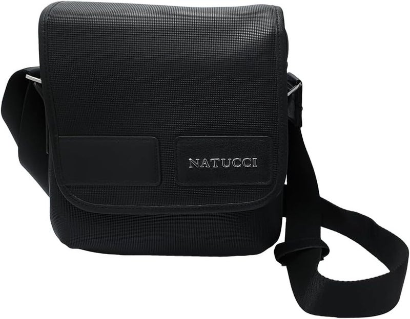 Natucci Cross Body Shoulder Bag in Black - Image 1